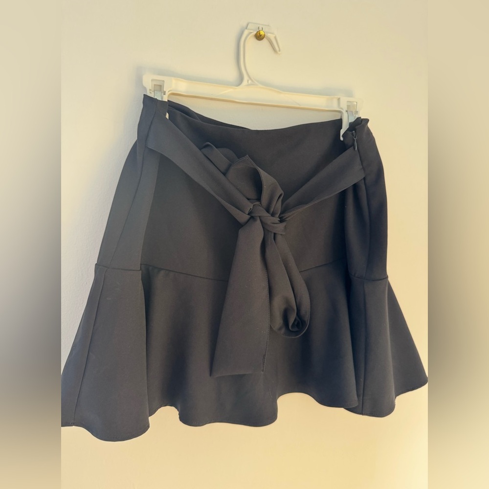 Zara Black Mini Fit and Flare Skirt